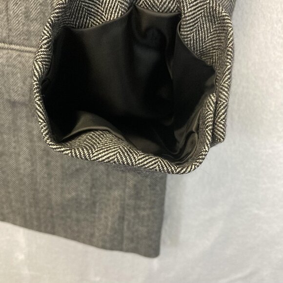 Botany 500 Herringbone 100% Lambswool Blazer Mens 48R Gray Sport Coat Jacket - Picture 5 of 16